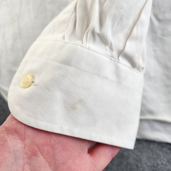 VTG Paul & Shark Yachting Men 16/41 White Long Sleeve Button Up Shirt Italy Made - Picture 15 of 16